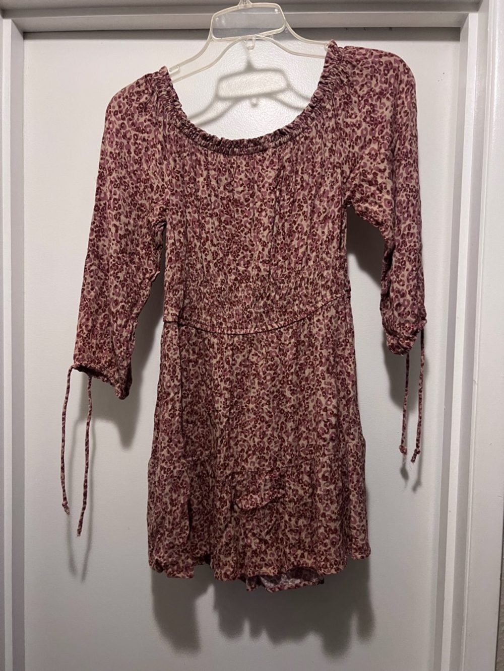 American Eagle Outfitters Floral Leopard Print Mini Dress